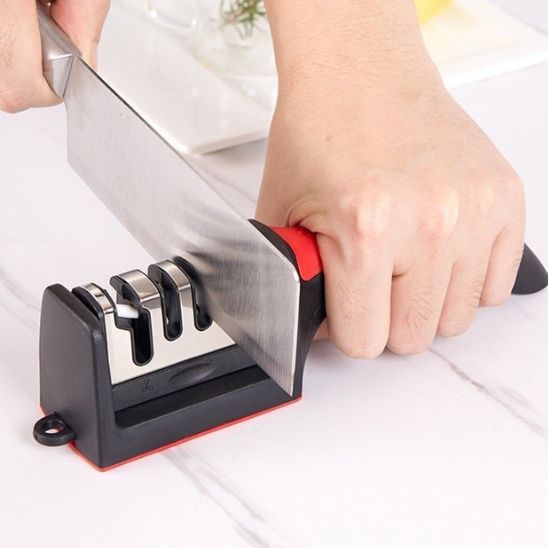 Affuteur couteau rouge feuille