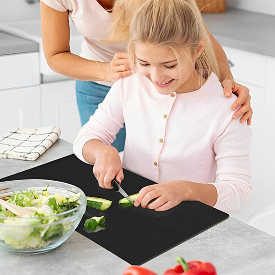 Planche a decouper acrylique noir enfant cuisine