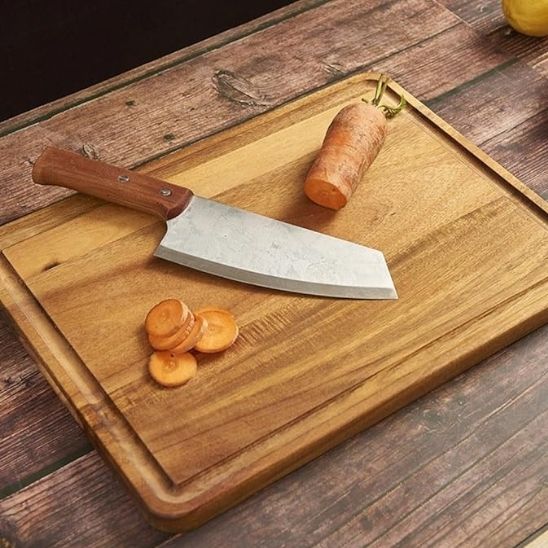 Planche a decouper bois acacia couper rondelles