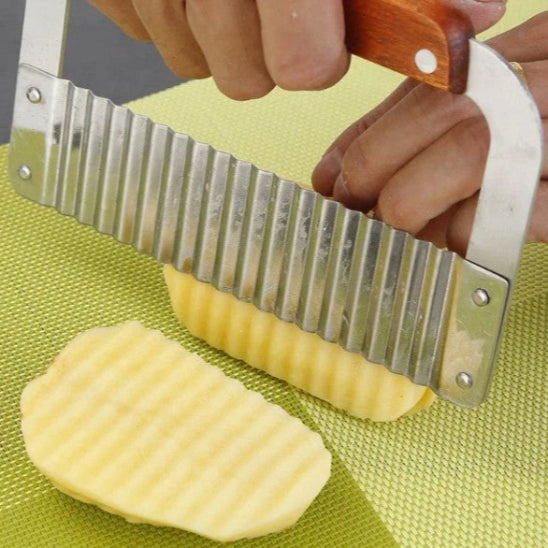 coupe frite manuel découpe ondulée