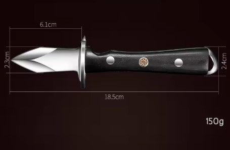 couteau de cuisine à huitre manche en ébÚne