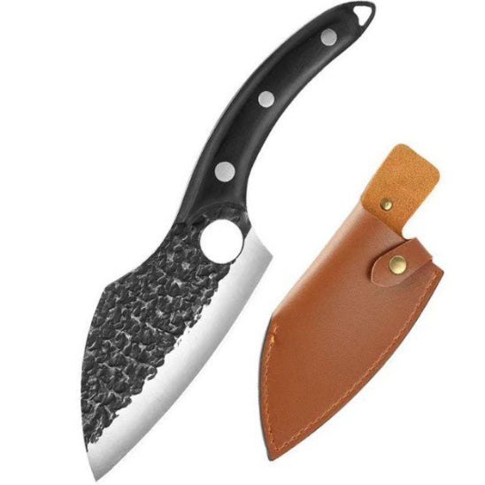 couteau de cuisine japonais noir avec étui