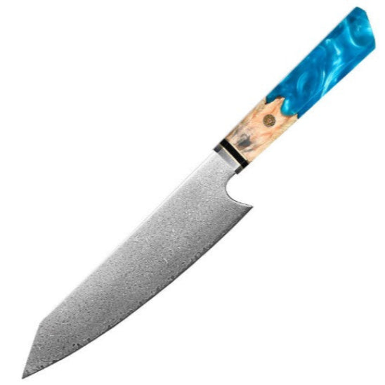 couteau santoku bleu ciel