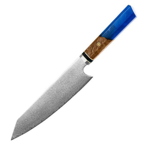couteau santoku bleu sable