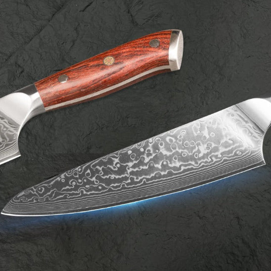 couteau santoku manche bois de rose