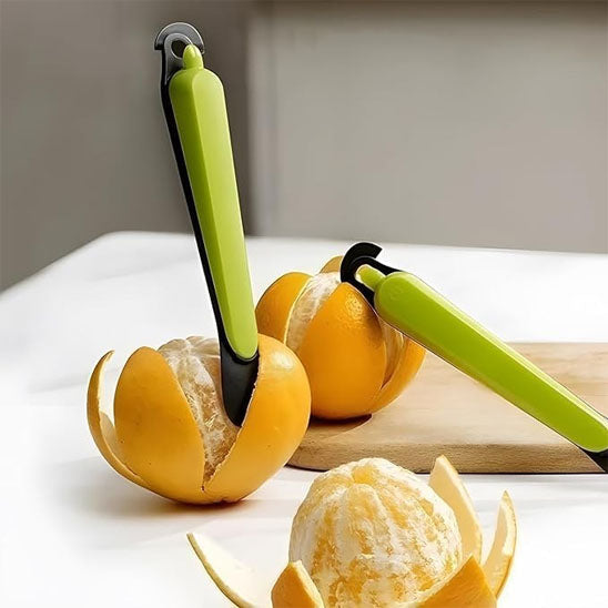 eplucheur orange detache peau de la chair