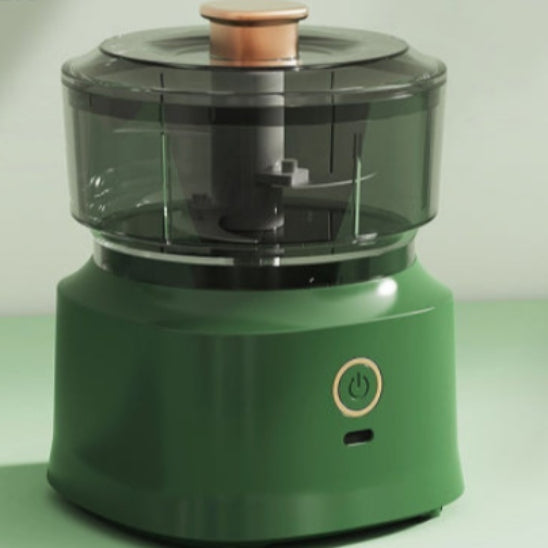 hachoir electrique vert bouton dore