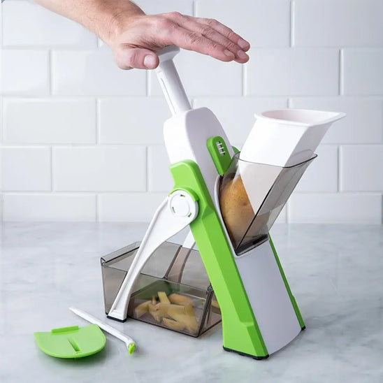 mandoline cuisine bac recuperateur verte