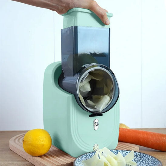 mandoline cuisine bleu vert