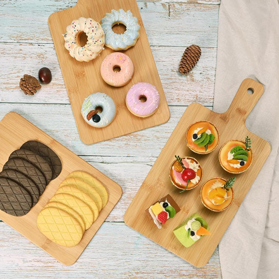 planche a decouper bois dessert