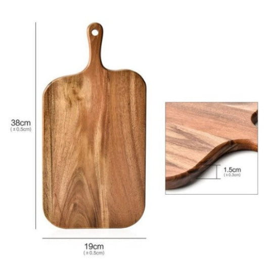 planche à découper bois en bois acacia longue 38x19
