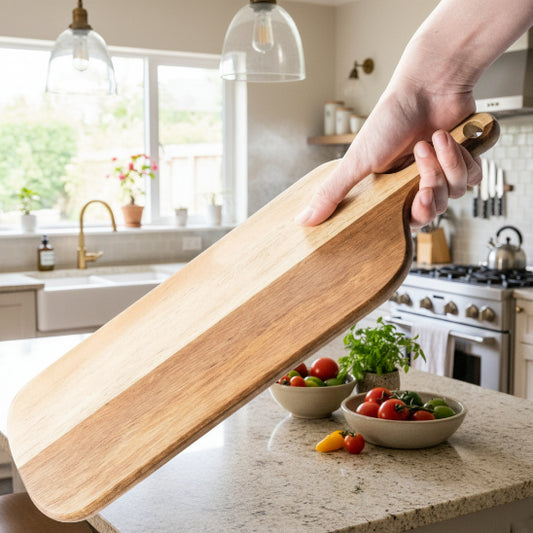 planche à découper bois en bois acacia longue