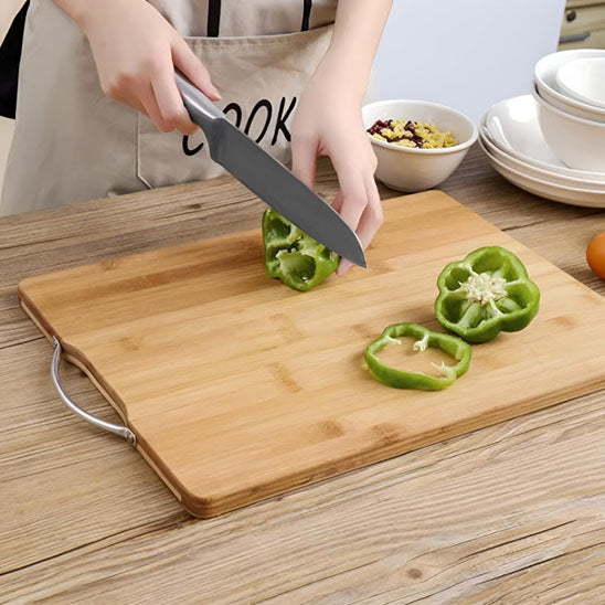 planche a decouper bois poivron