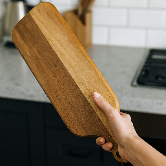 planche à découper bois très longue