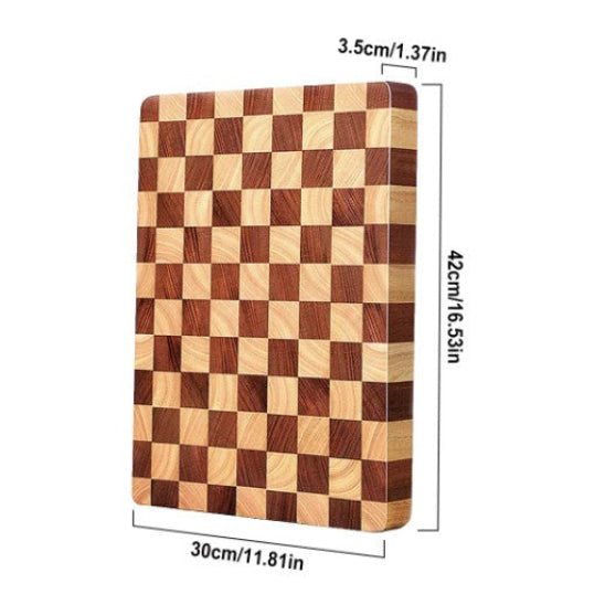 planche à découper damier 30cm 42cm 3.5cm