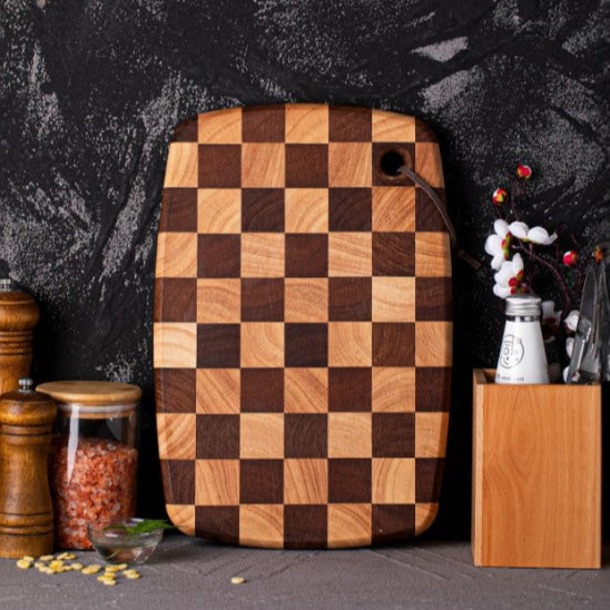 planche à découper damier esthétique
