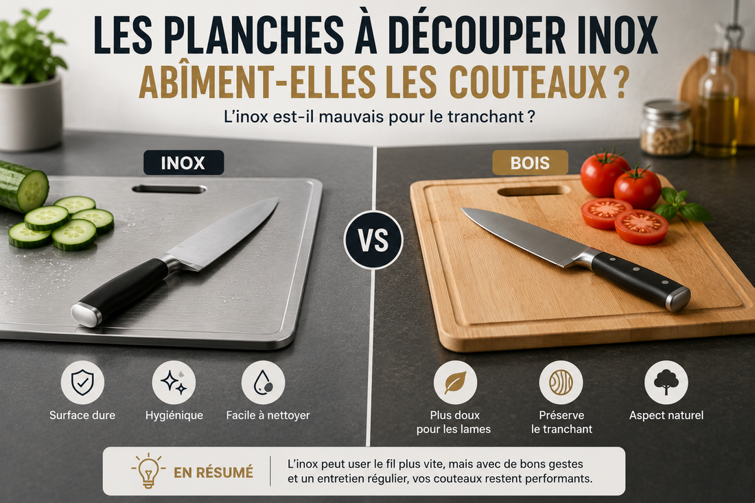 Les planches à découper inox abîment-elles les couteaux ?