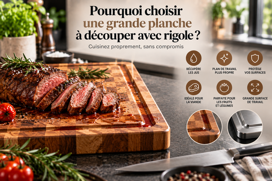 Pourquoi choisir une grande planche à découper avec rigole ?