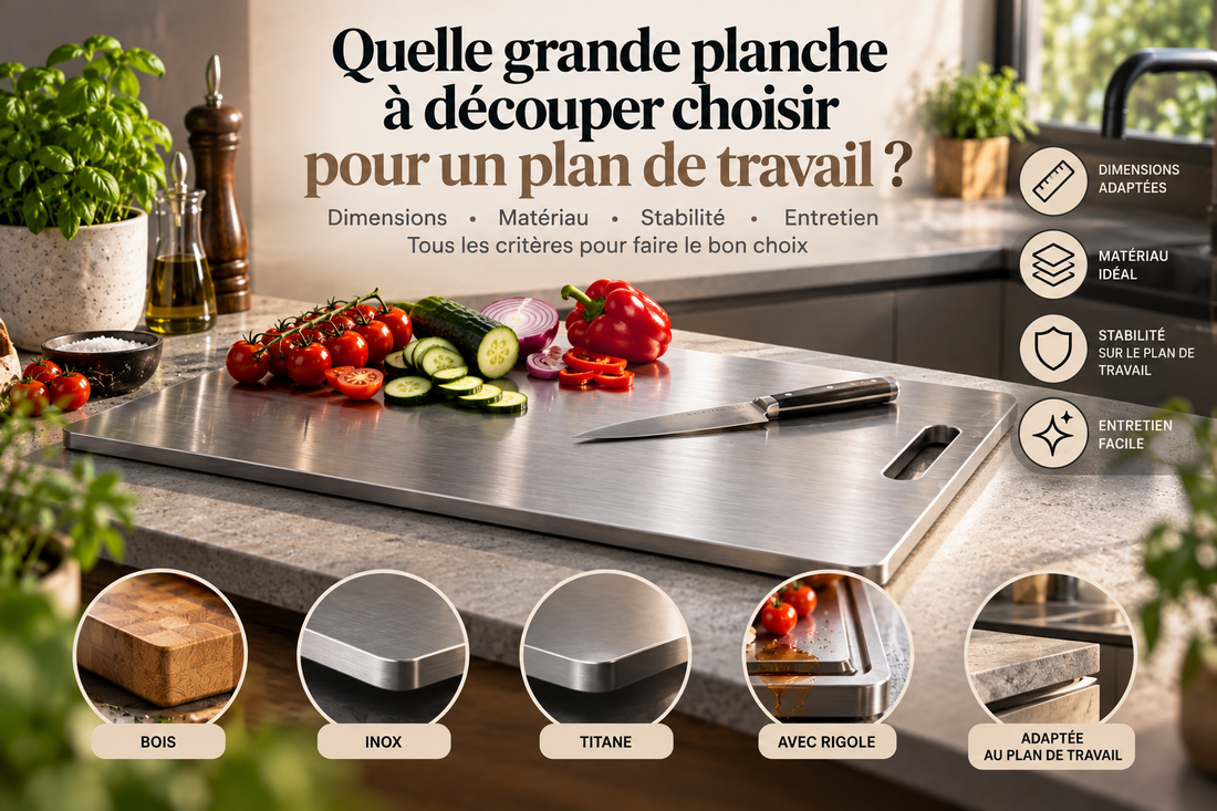 Quelle grande planche à découper choisir pour un plan de travail ?