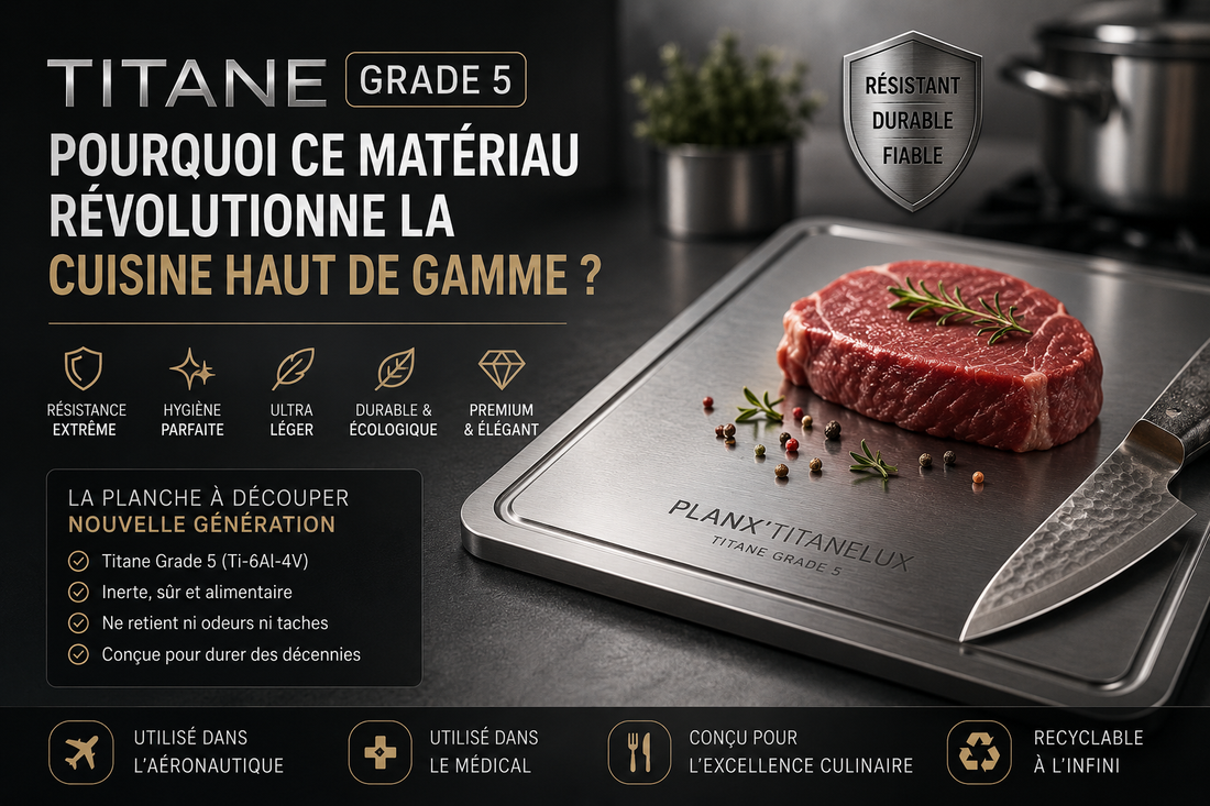 Titane Grade 5 : Pourquoi ce matériau est utilisé en cuisine haut de gamme ?