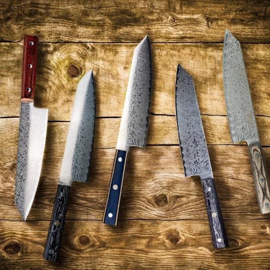 Couteau de cuisine japonais shin basic cinq couleurs