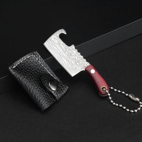 Couteau de cuisine miniature martelé décapsuleur
