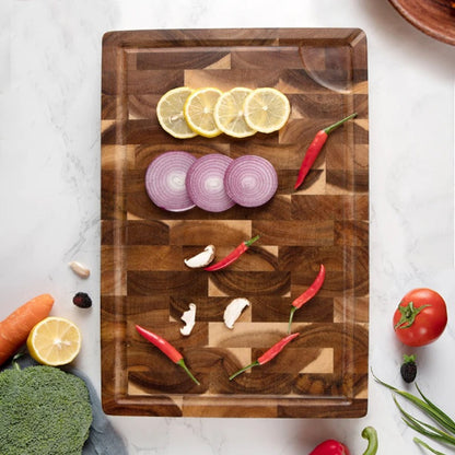 Planche à découper bois Planx Massive légumes coupés