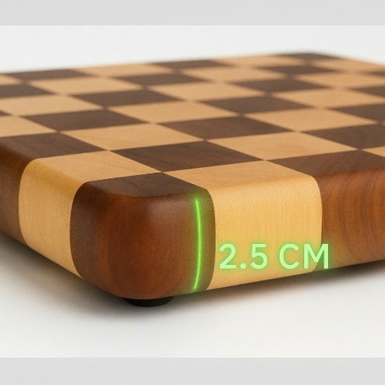 Planche à découper damier épaisseur 2,5cm