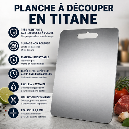 avantages planche à découper en titane résistante antibactérienne durable