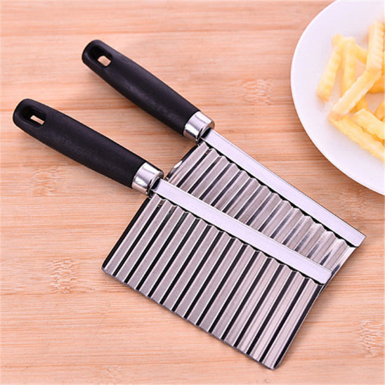 coupe frites ondulé avec manche en abs 