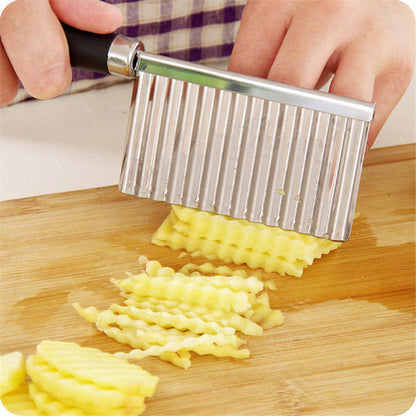 coupe frites ondulé lame inox 