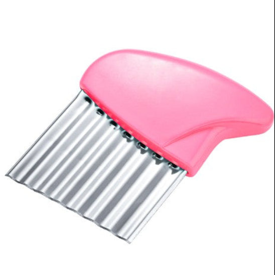 coupe frites ondulées rose