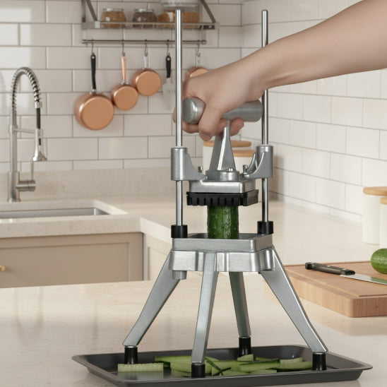 coupe frites professionnel avec concombre