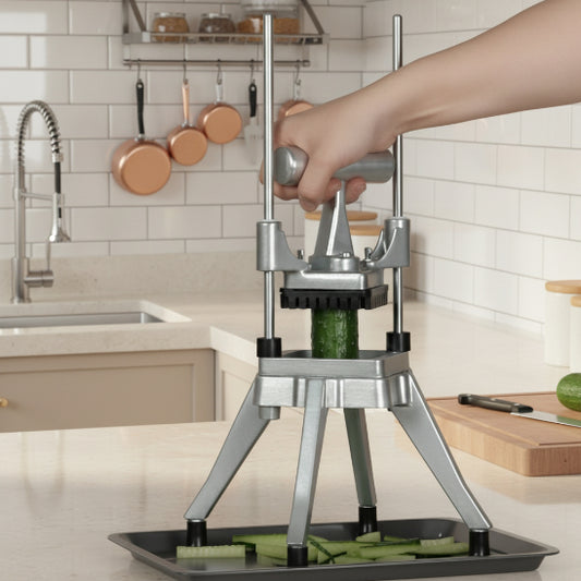 coupe frites professionnel avec concombre