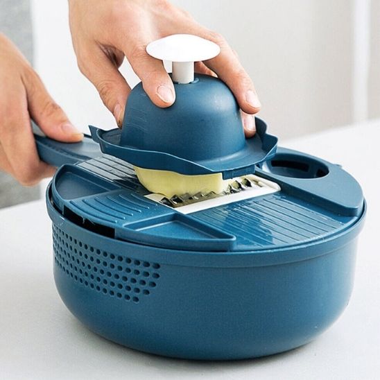 coupe legumes 12en1 bleu rape
