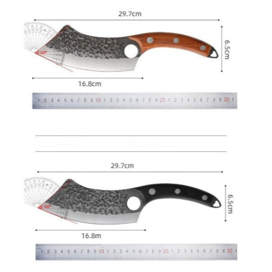 Couperet forme japonaise avec trou