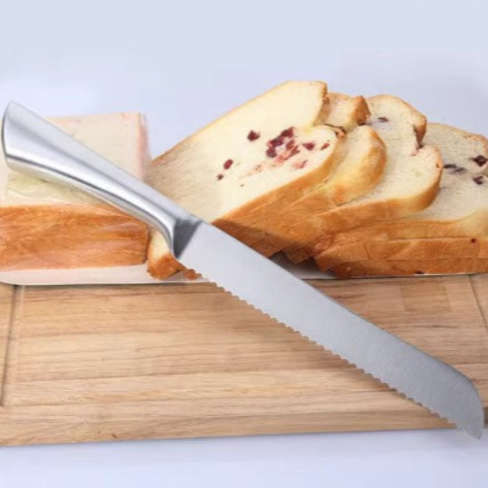 couteau a pain en acier complet
