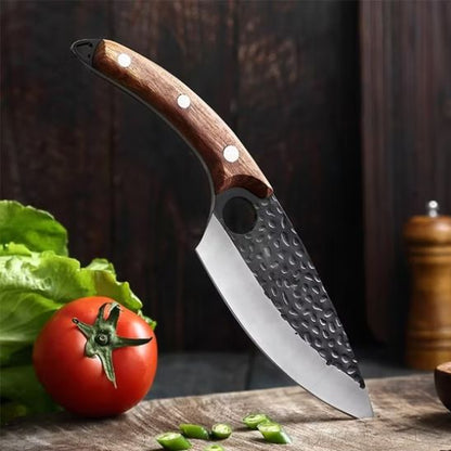 couteau de boucher lame orientée
