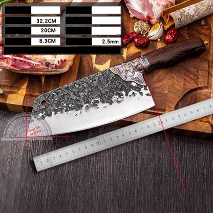 couteau de chef manche bois bouton 