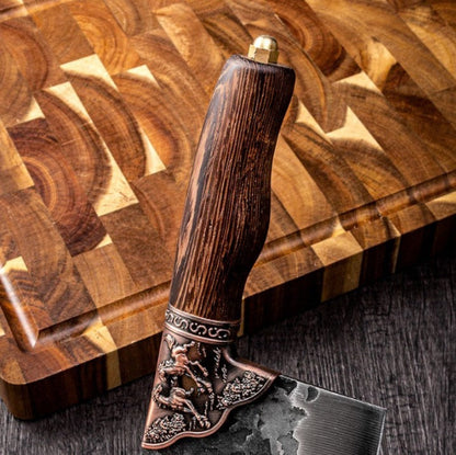 couteau de chef manche or