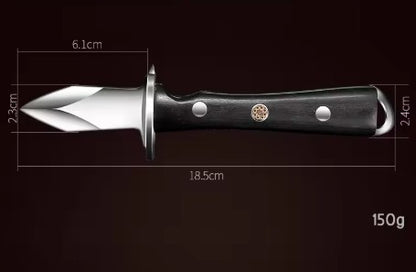 couteau de cuisine à huitre manche en ébène