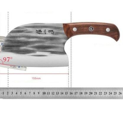 couteau de cuisine japonais avec lame martelée gris