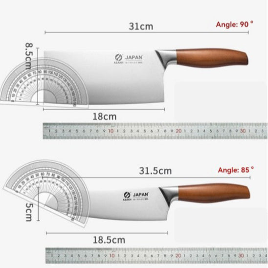 couteau de cuisine japonais dimension angle