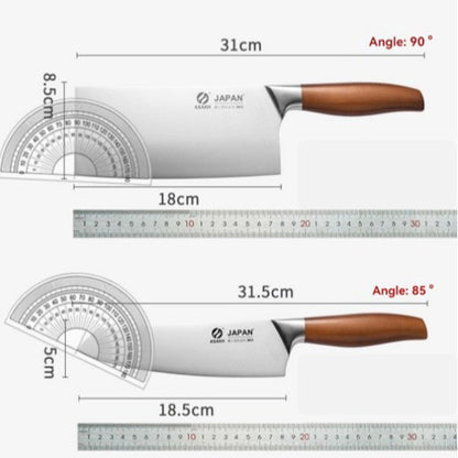 couteau de cuisine japonais dimension angle