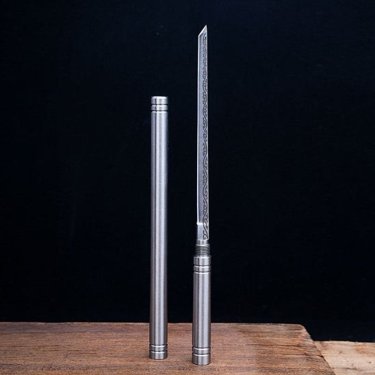 couteau de cuisine japonais entièrement en acier inoxydable