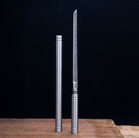 couteau de cuisine japonais entièrement en acier inoxydable