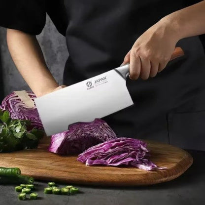 couteau de cuisine japonais tranche du chou rouge