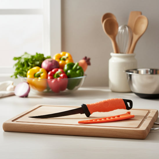 couteau de cuisine orange