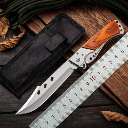 couteau de cuisine pliable manche bois