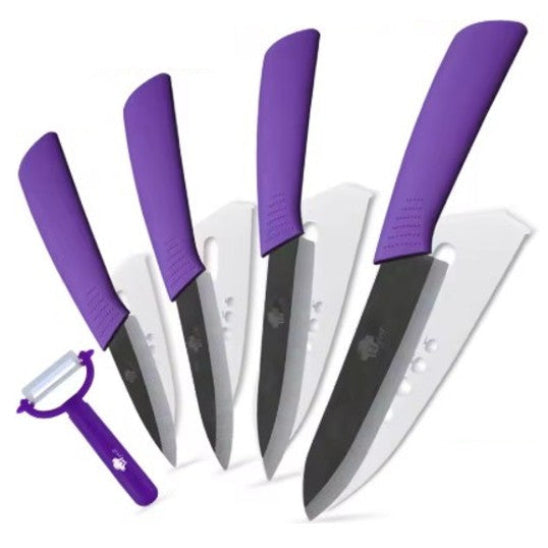 couteau en céramique set violet